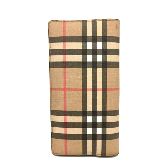 BURBERRY Nova Check PVC Long Bifold Wallet - Picture 1 of 7